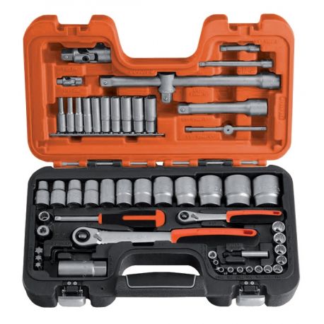 LLAVE VASO BIHEXAGONAL 1/2"-1/4" +PUNTAS BAHCO 56 PZ