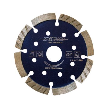 DISCO CORTE SEGMENTADO 115MMX10MM TURBO MACODIAM