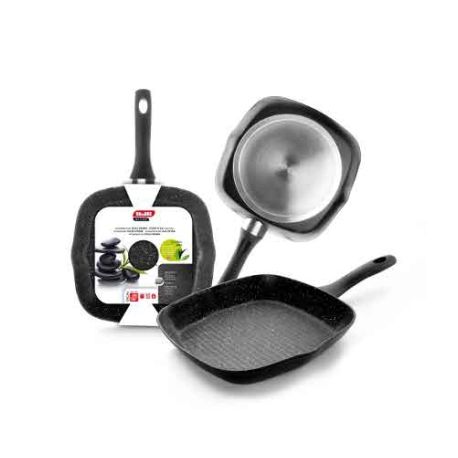 GRILL PLANCHA 28CM RAYAS NATURA IBILI