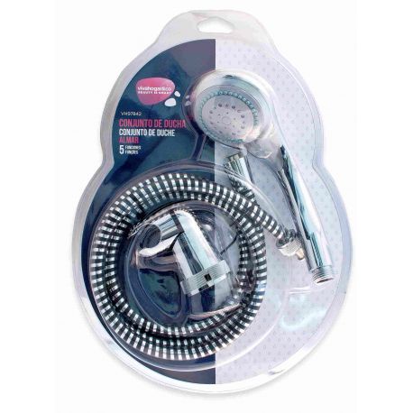 MANGO DUCHA 5 POS. 1,5MT-065MM FLEXO SOP. VIVAHOGAR