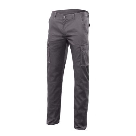 PANTALON TRABAJO ELAST. GRIS STRETCH MLTIBOL VELILLA