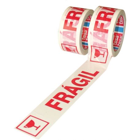 CINTA ADHESIVA 50MMx 66MT EMBALAJE PP BL "FRAGIL" TESATAPE