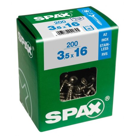 TORNILLO R/MAD. 05X050MM INOX C/PLANA HUELLA TORX SPAX 50 PZ