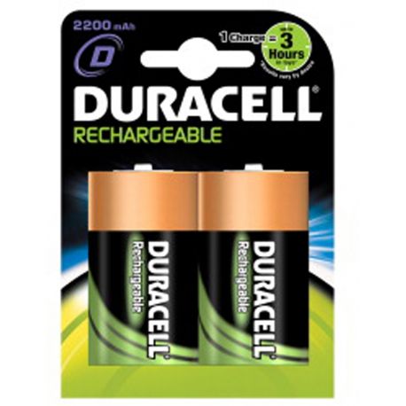 PILA RECARGABLE LR20 1,5V DURACELL 2 PZ