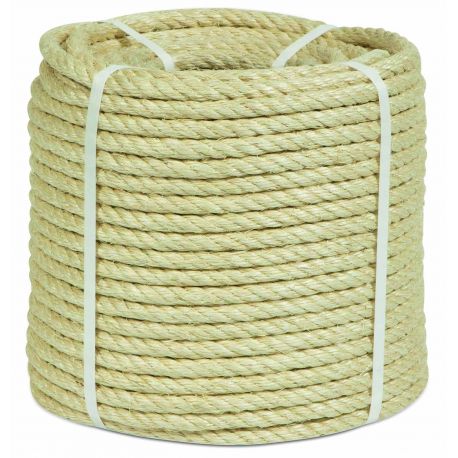 CUERDA TRENZADA 12MM SISAL NAT 4 CABOS HYC 100 MT