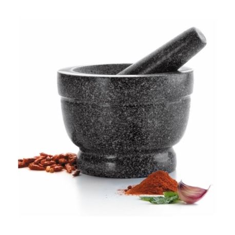 MORTERO COCINA CON MANO 14CM GRANITO/MARMOL LACOR