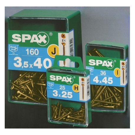 TORNILLO R/MAD. 04,5x040MM BICROMAT. SPAX 80 PZ