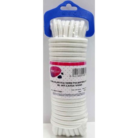 GOMA ELASTICA 08MM BL 10M POLIESTER/LATEX VIVAHOGAR