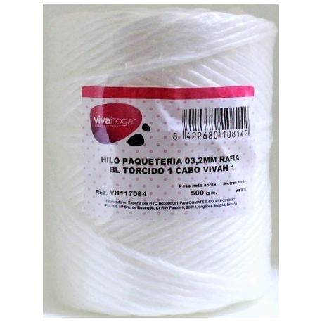 HILO PAQUETERIA 03,2MM 500GR RAFIA VIVAHOGAR