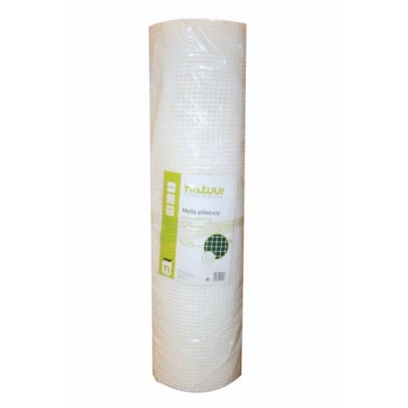 MALLA PROTECCION L.M. 1X25MT BLANCO NATUUR