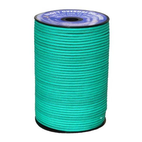CUERDA TRENZ. 6MM POLIETILENO VERDE HYC 200 MT