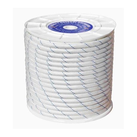 CUERDA TRENZ. DOBLE 12MM PP BL/AZ HYC 100MT