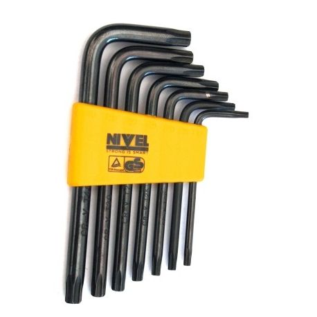 LLAVE ALLEN TORX T10,15,20,25,27,30,40 NE NIVEL 7 PZ