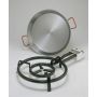 PAELLERO GAS BUTANO 2 FUEGOS 40CM + PAELLERA D420